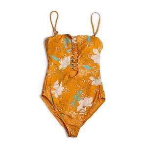 Small orange/yellow one piece floralswimsuit